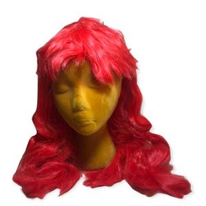 Red Ariel long wig Halloween